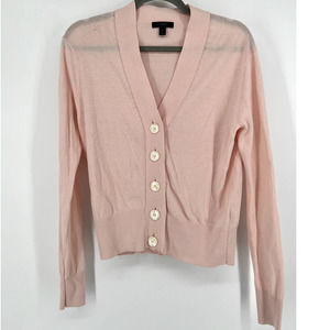 J.crew pink buttoned cardigan S